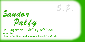 sandor palfy business card